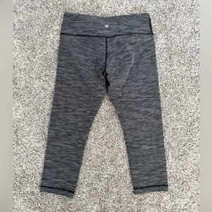 lululemon crop gray leggings size 6